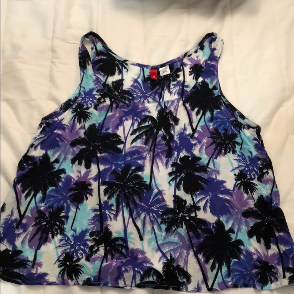 Palm tree crop top